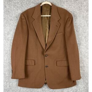 Mark Shale‎ Camel Hair Blazer Sport Coat Mens 42L Brown 2 Button Classic Career